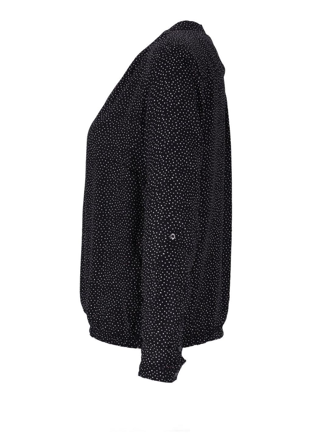 Bluse Damen Gummizug AOP Punkte