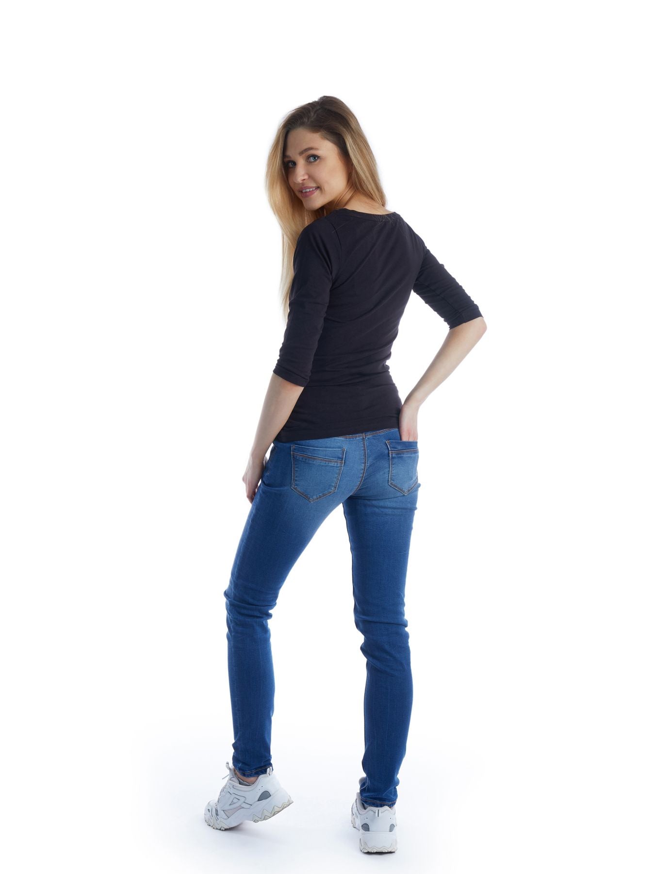 High Waist Jeans, 3 Buttons