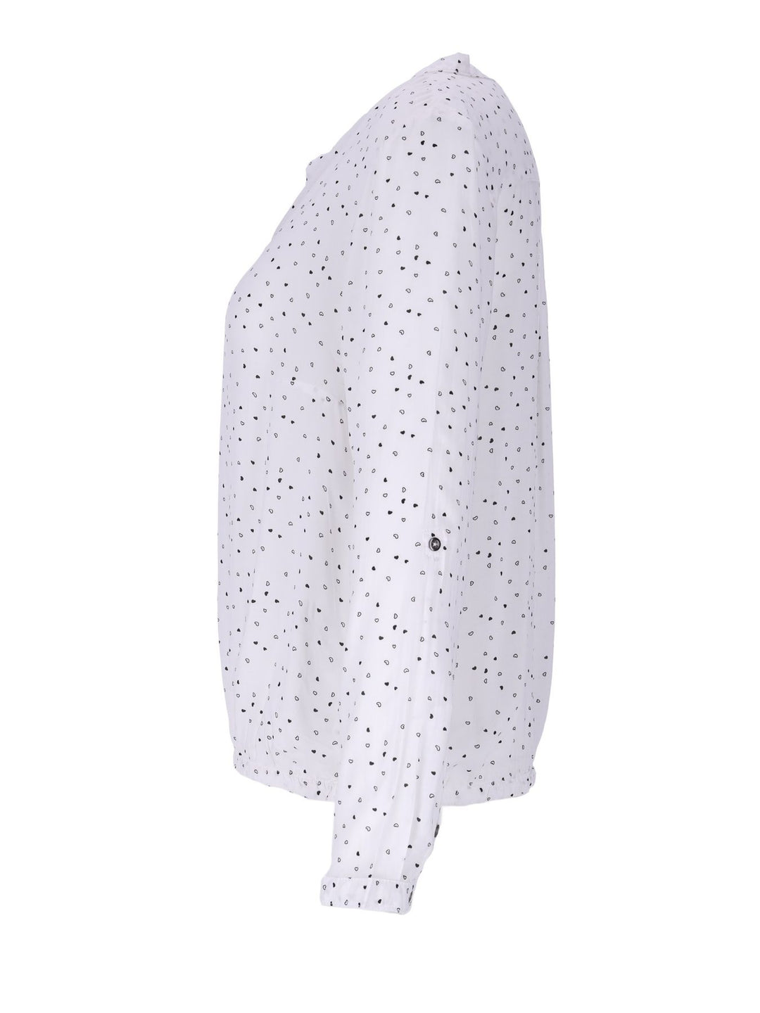 Bluse Damen Gummizug AOP Herzen