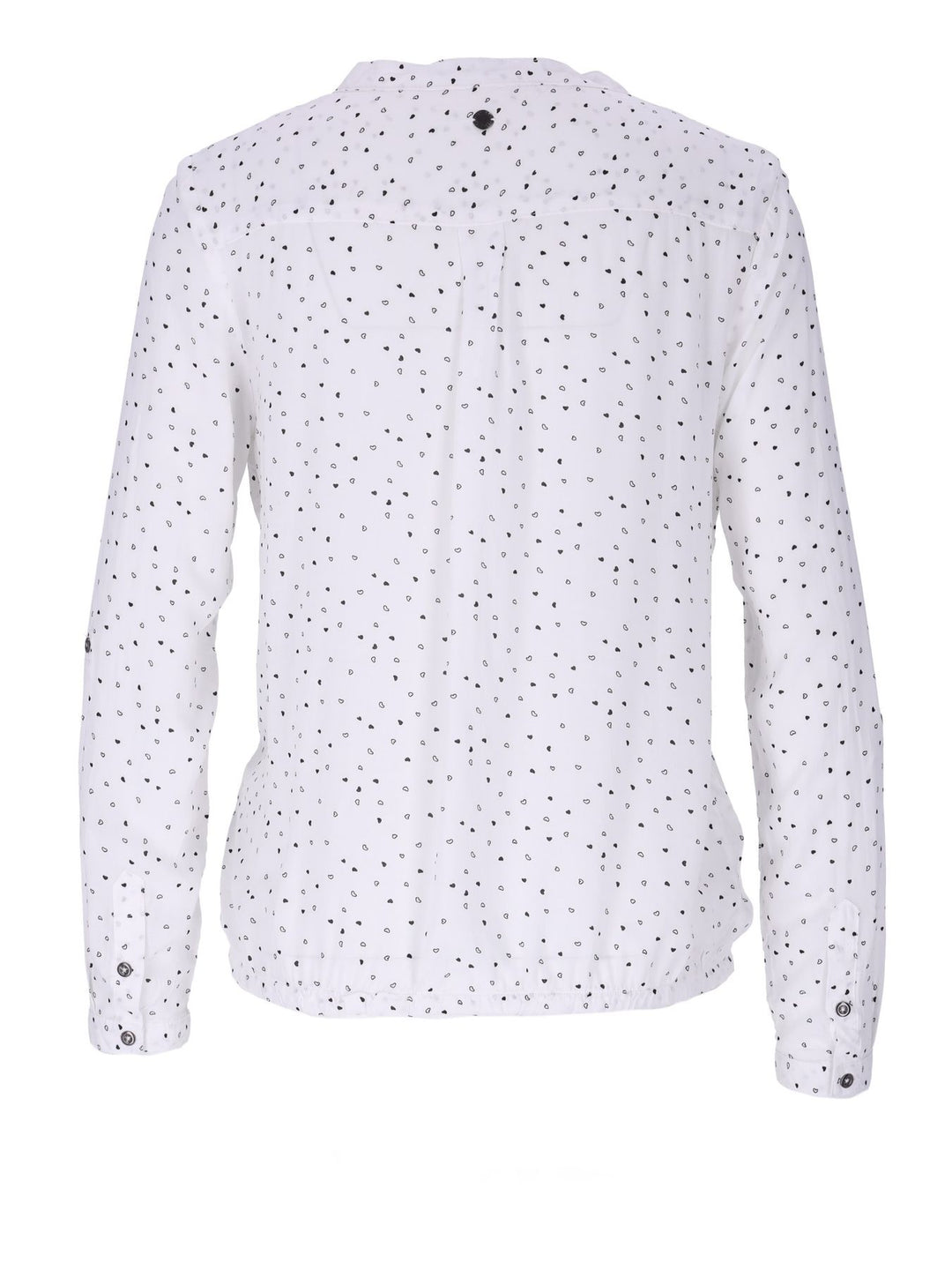 Bluse Damen Gummizug AOP Herzen