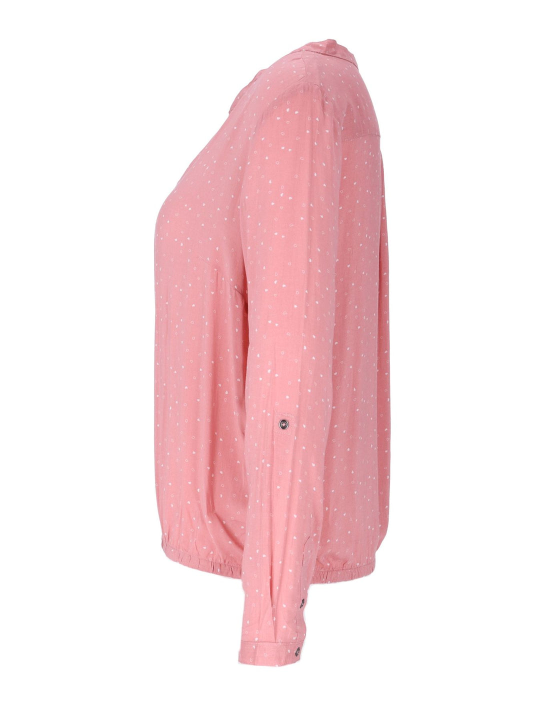 Bluse Damen Gummizug AOP Herzen