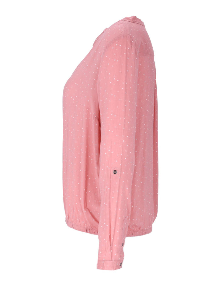 Bluse Damen Gummizug AOP Herzen