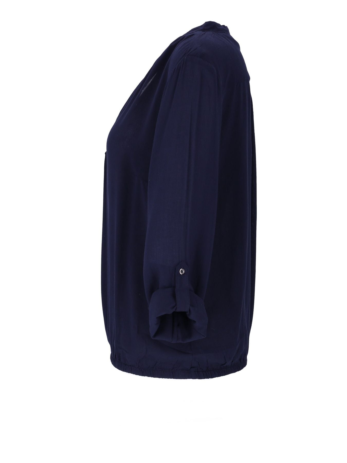 Bluse Damen Gummizug Uni