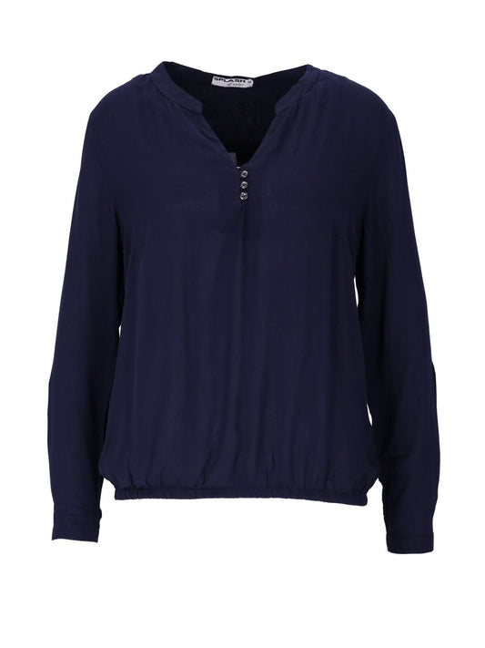 Bluse Damen Gummizug Uni