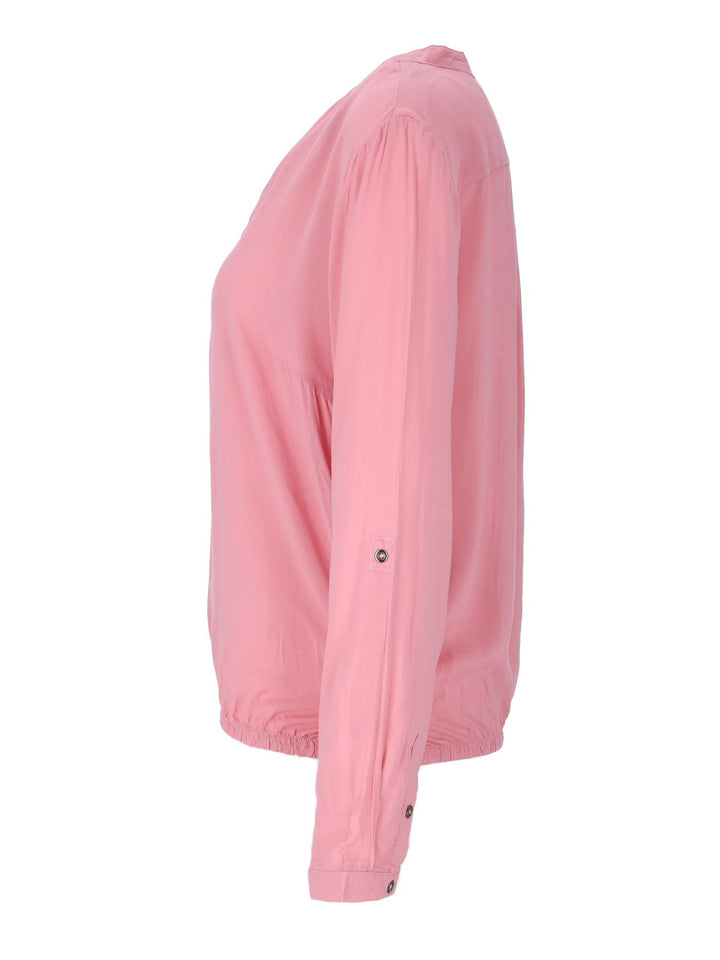 Bluse Damen Gummizug Uni