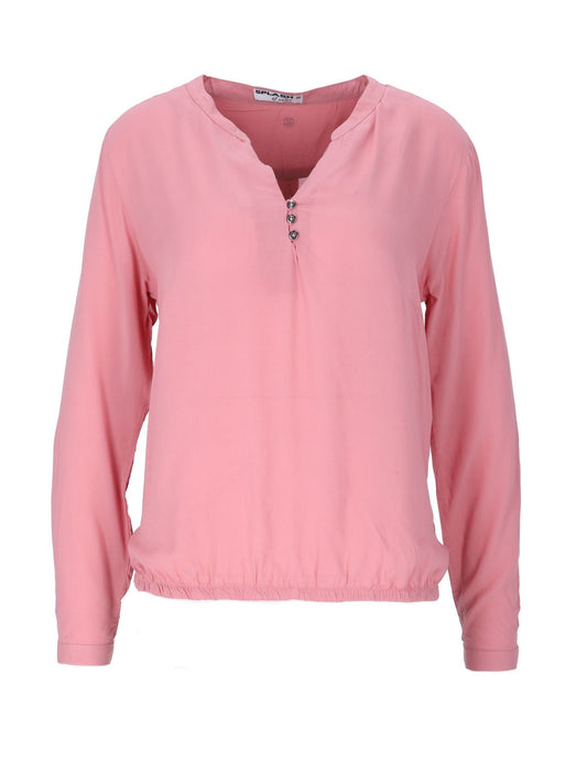 Bluse Damen Gummizug Uni