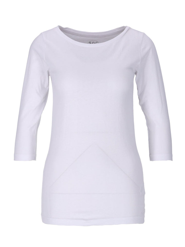 Shirt 3/4 Arm Baumwolle Weiß