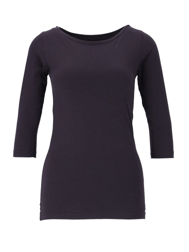 Shirt 3/4 Arm Baumwolle Schwarz