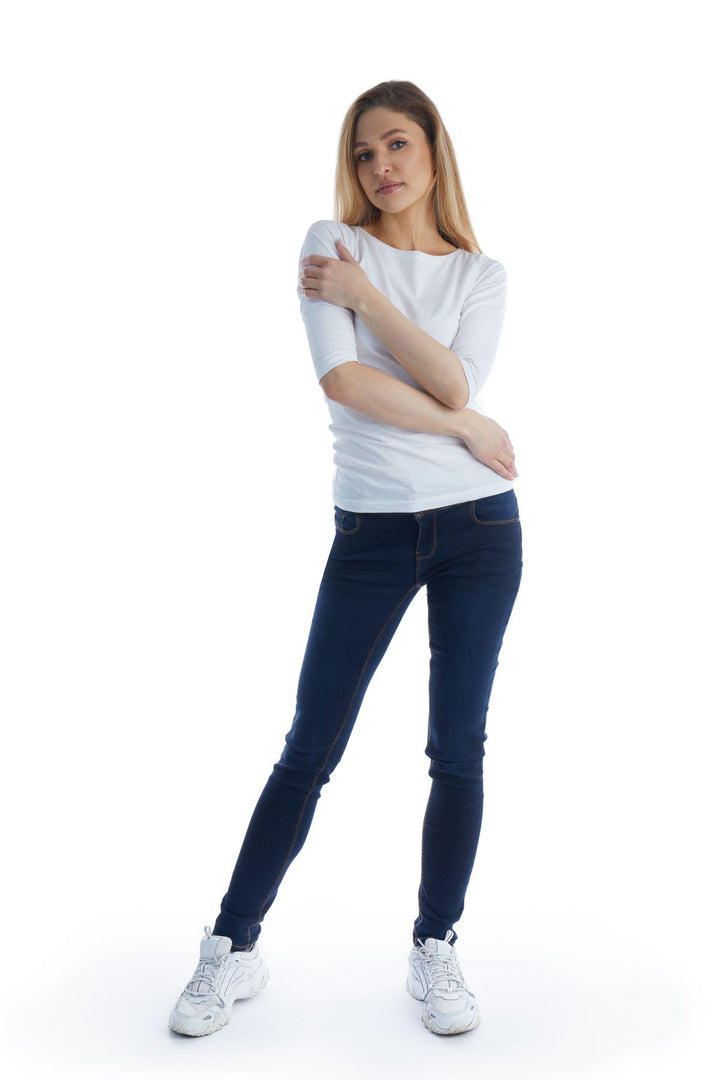 High Waist Jeans, 3 Buttons