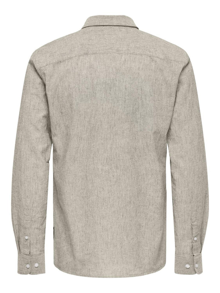 Beiges Herren Slim Fit Hemd
