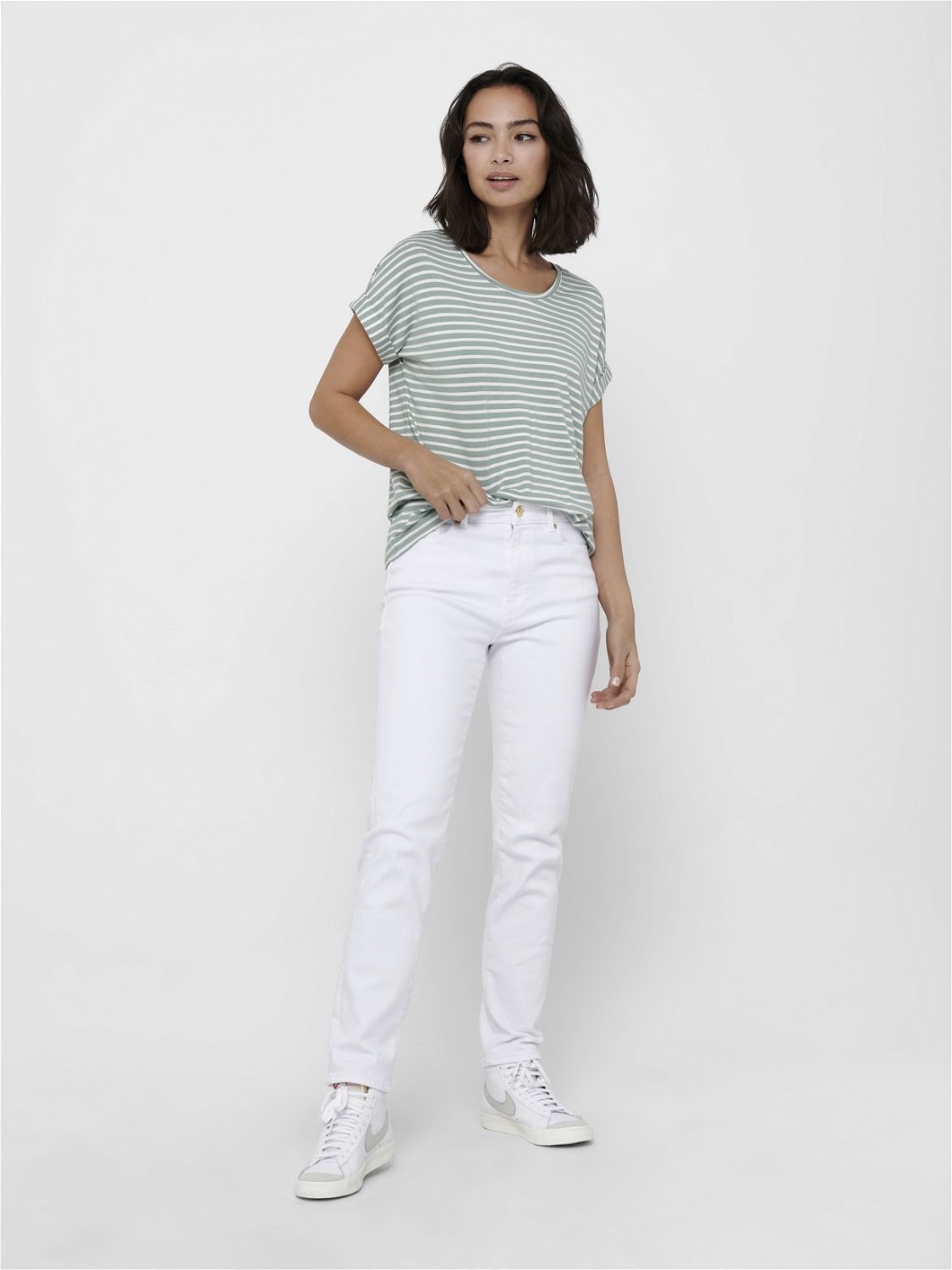 Damen ONLMOSTER STRIPE O-NECK TOP