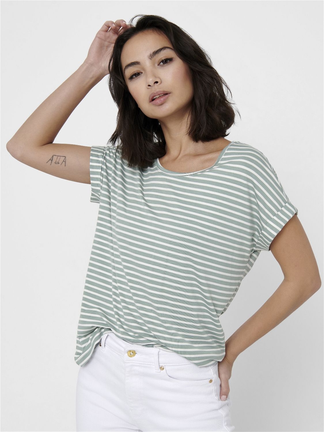 Damen ONLMOSTER STRIPE O-NECK TOP