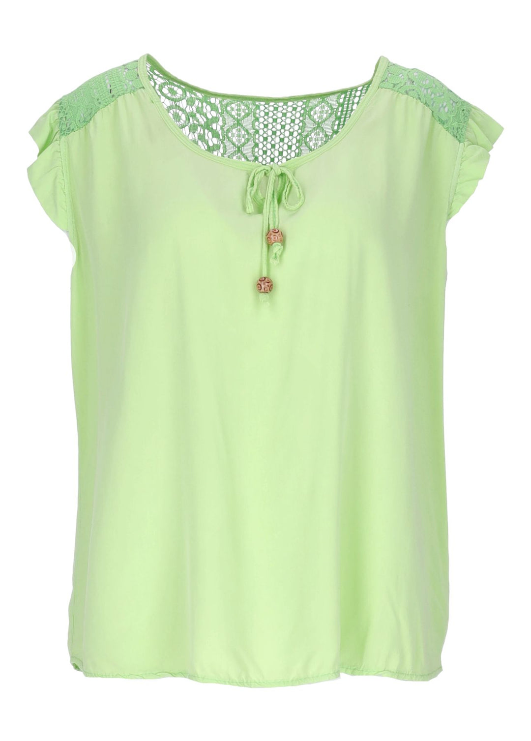 Splash of Color Damen Top Spitzeneinsatz