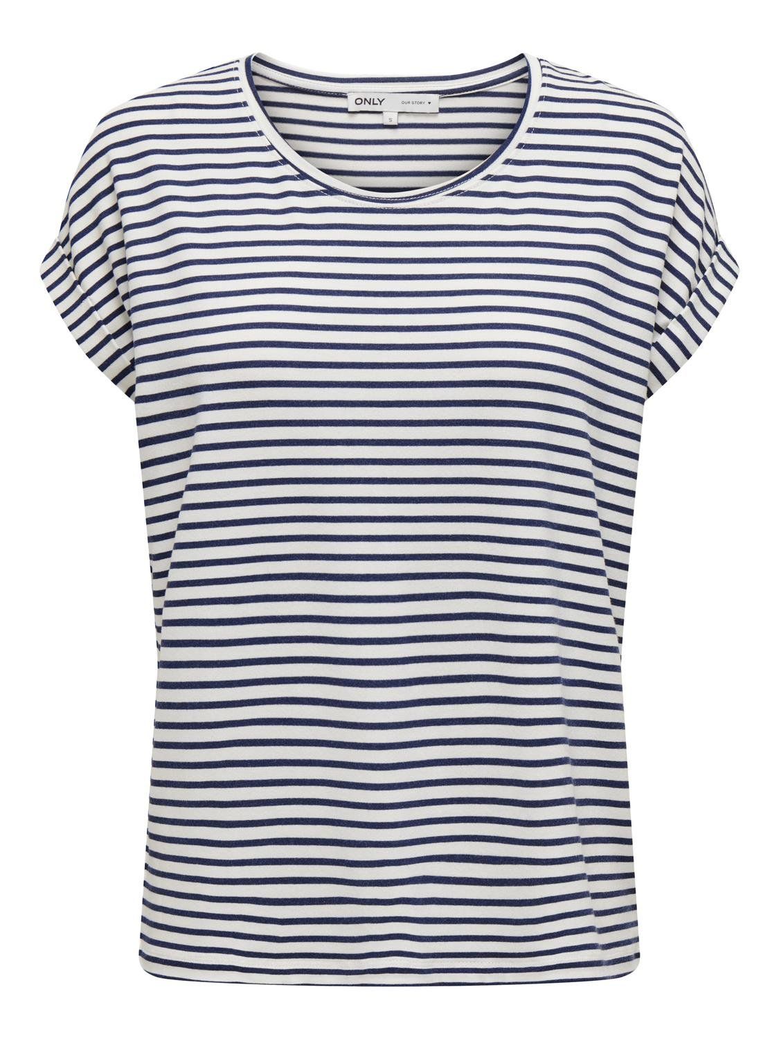 Damen ONLMOSTER STRIPE O-NECK TOP