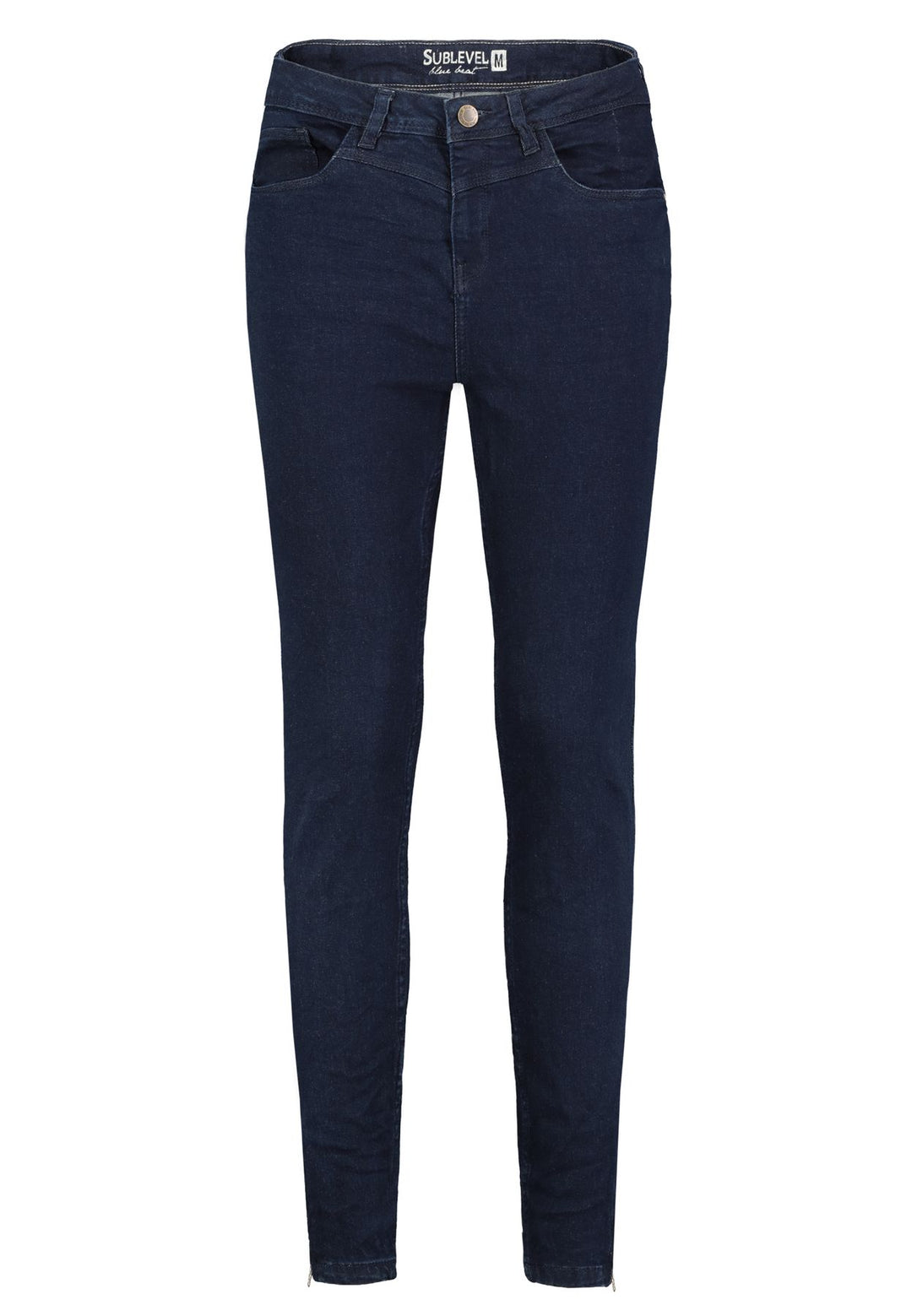 Damen Skinny Jeans mit Reißverschlüssen am Saum – Figurbetont und bequem