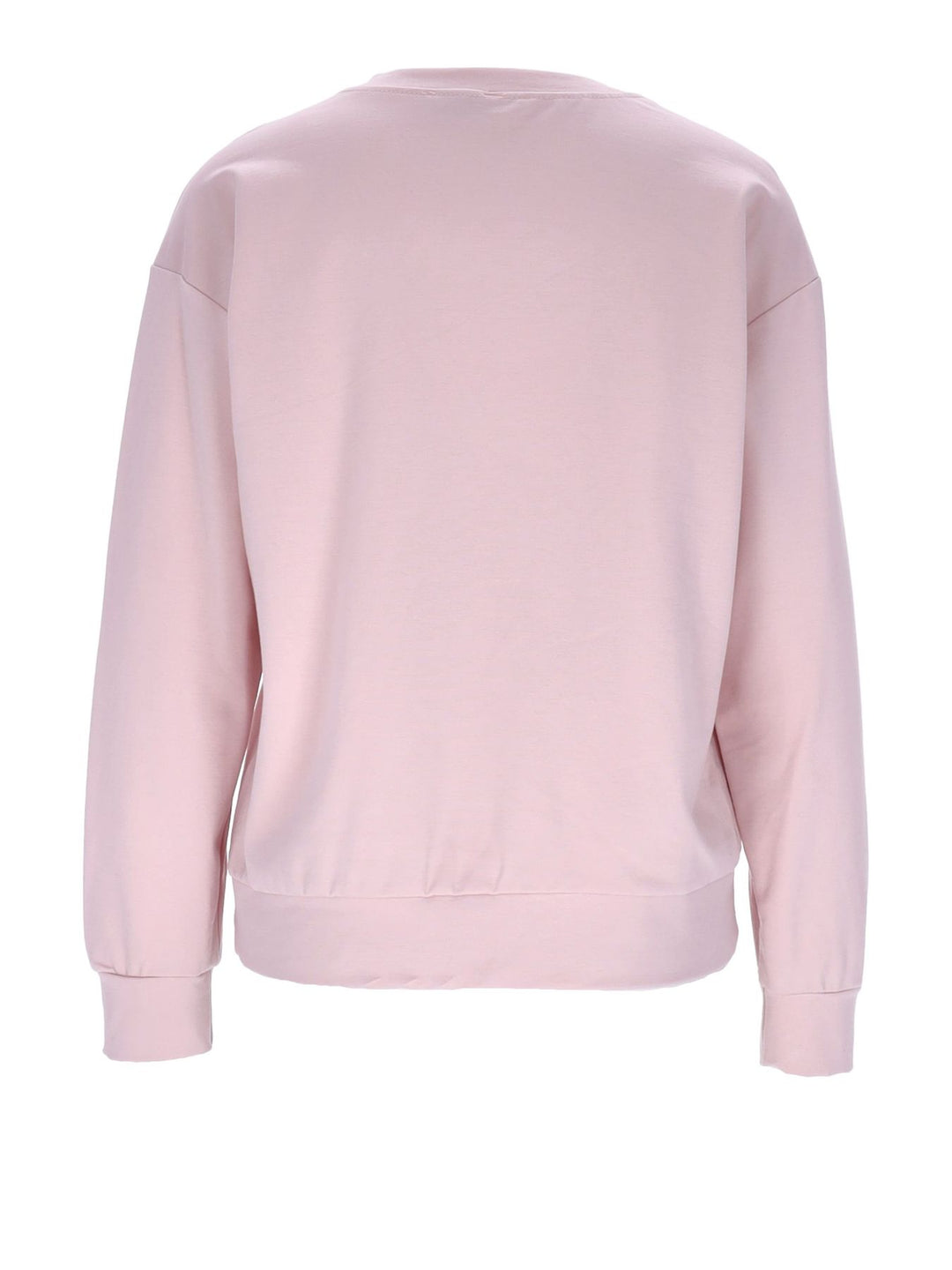 Damen Sweatshirt mit Blumenstickerei – Rosa