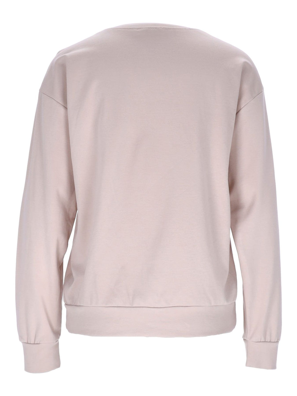 Damen Sweatshirt mit Blumenstickerei – Beige