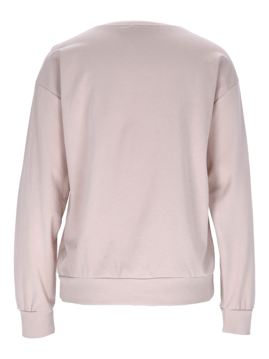 Damen Sweatshirt mit Blumenstickerei – Beige