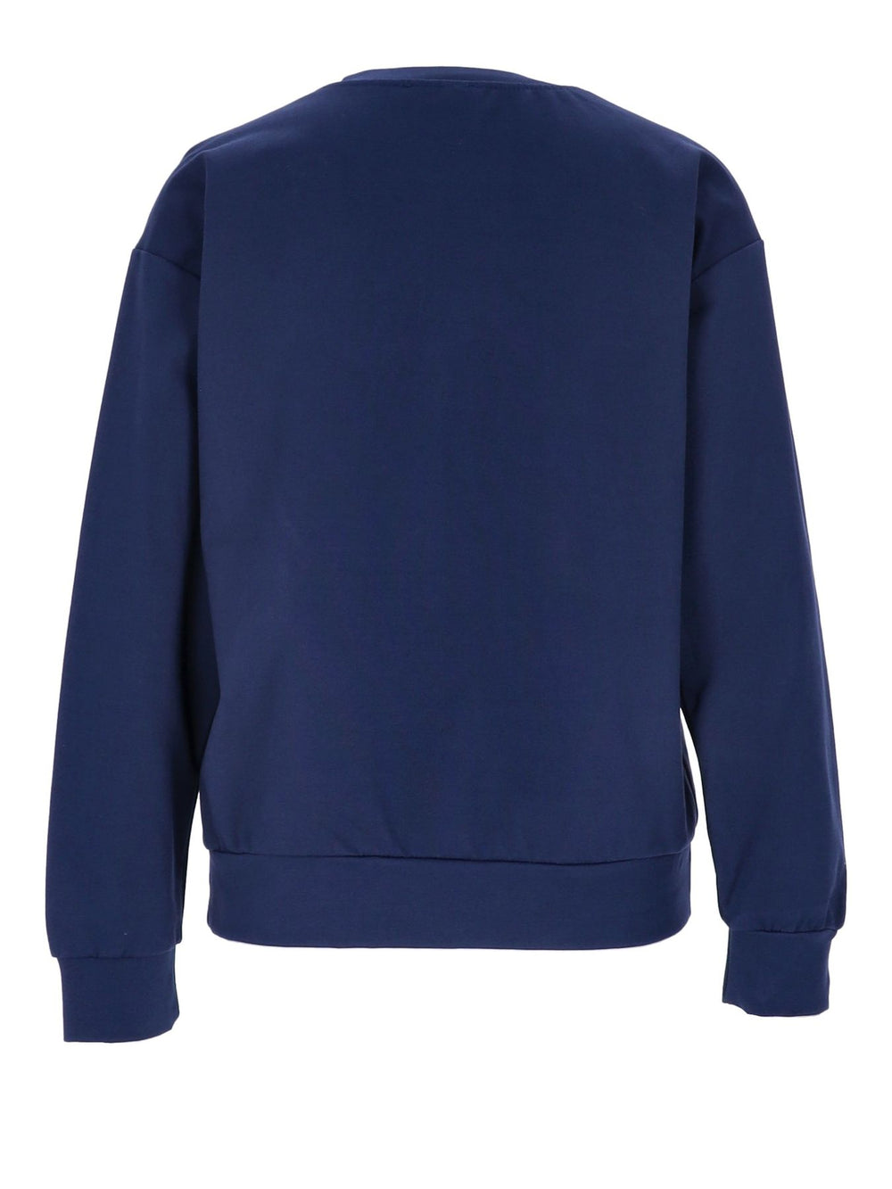 Damen Sweatshirt mit Blumenstickerei – Navy