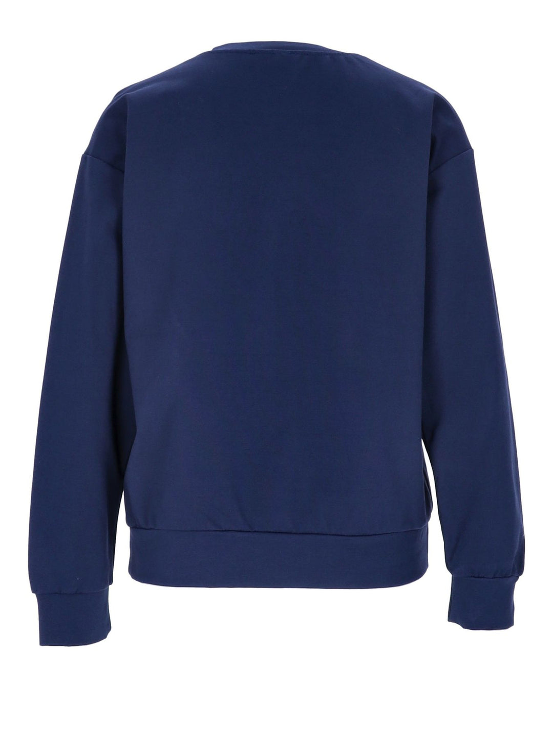 Damen Sweatshirt mit Blumenstickerei – Navy