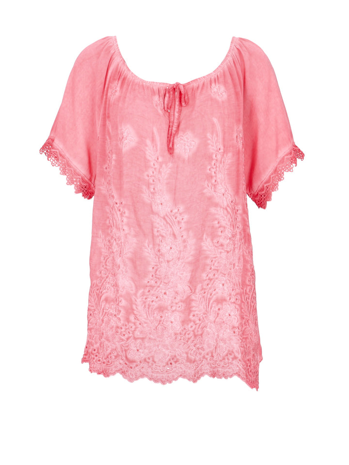 Splash of Color Damen T-Shirt Stickerei