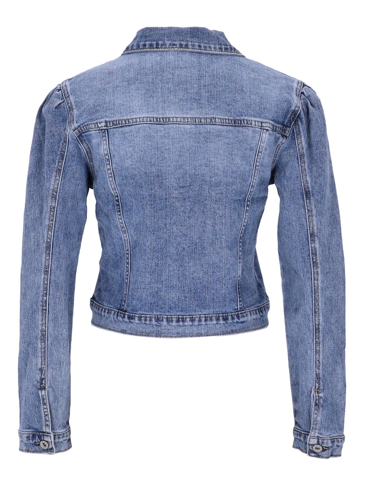 Jeansjacke Puffärmel