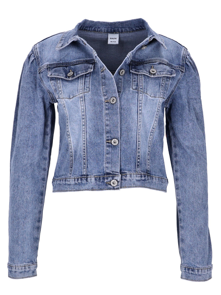 Jeansjacke Puffärmel