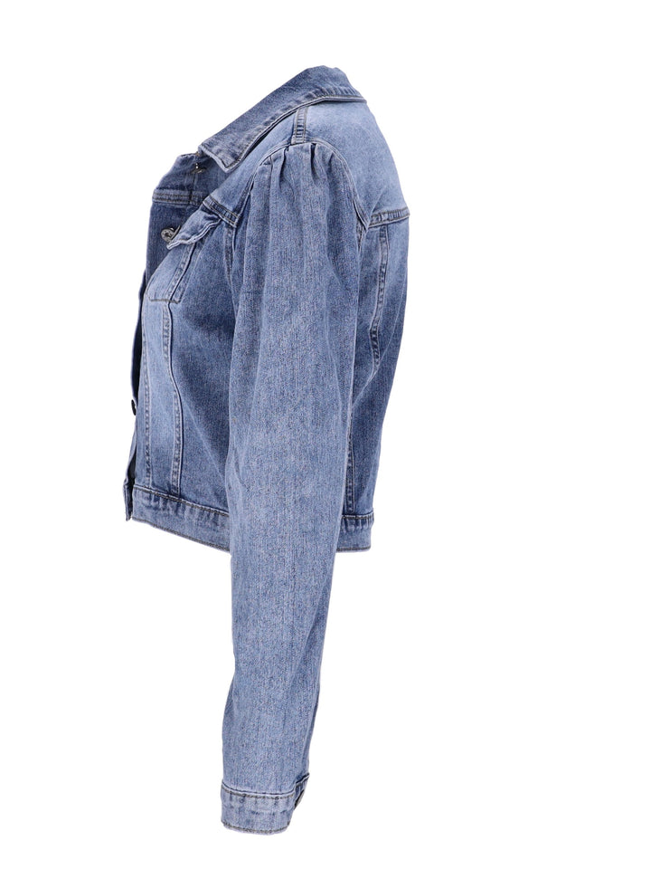 Jeansjacke Puffärmel