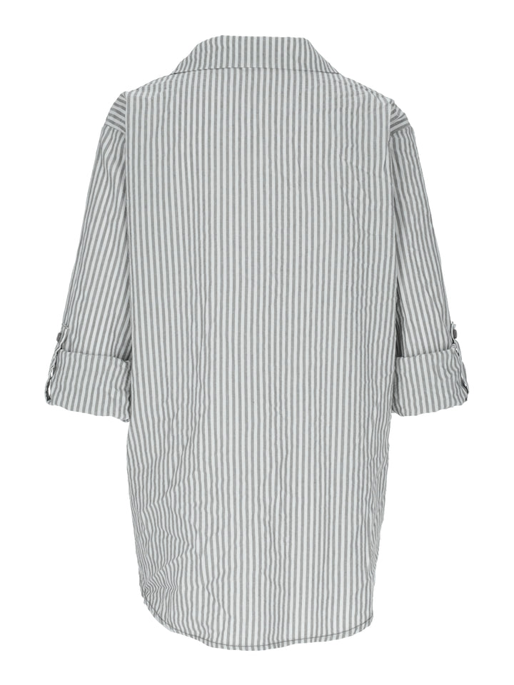 Bluse Streifen Krempelarm