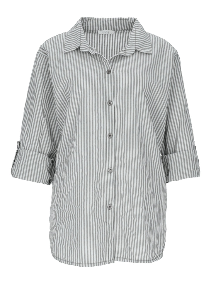 Bluse Streifen Krempelarm