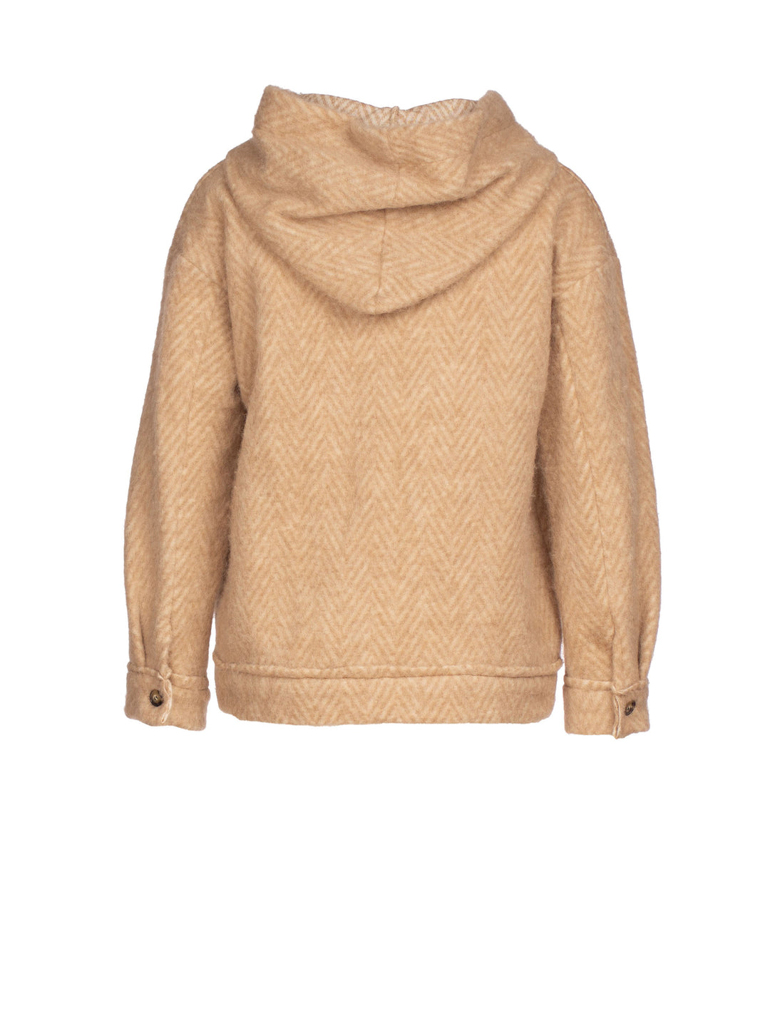 Jacke mit Kapuze, Wolloptik