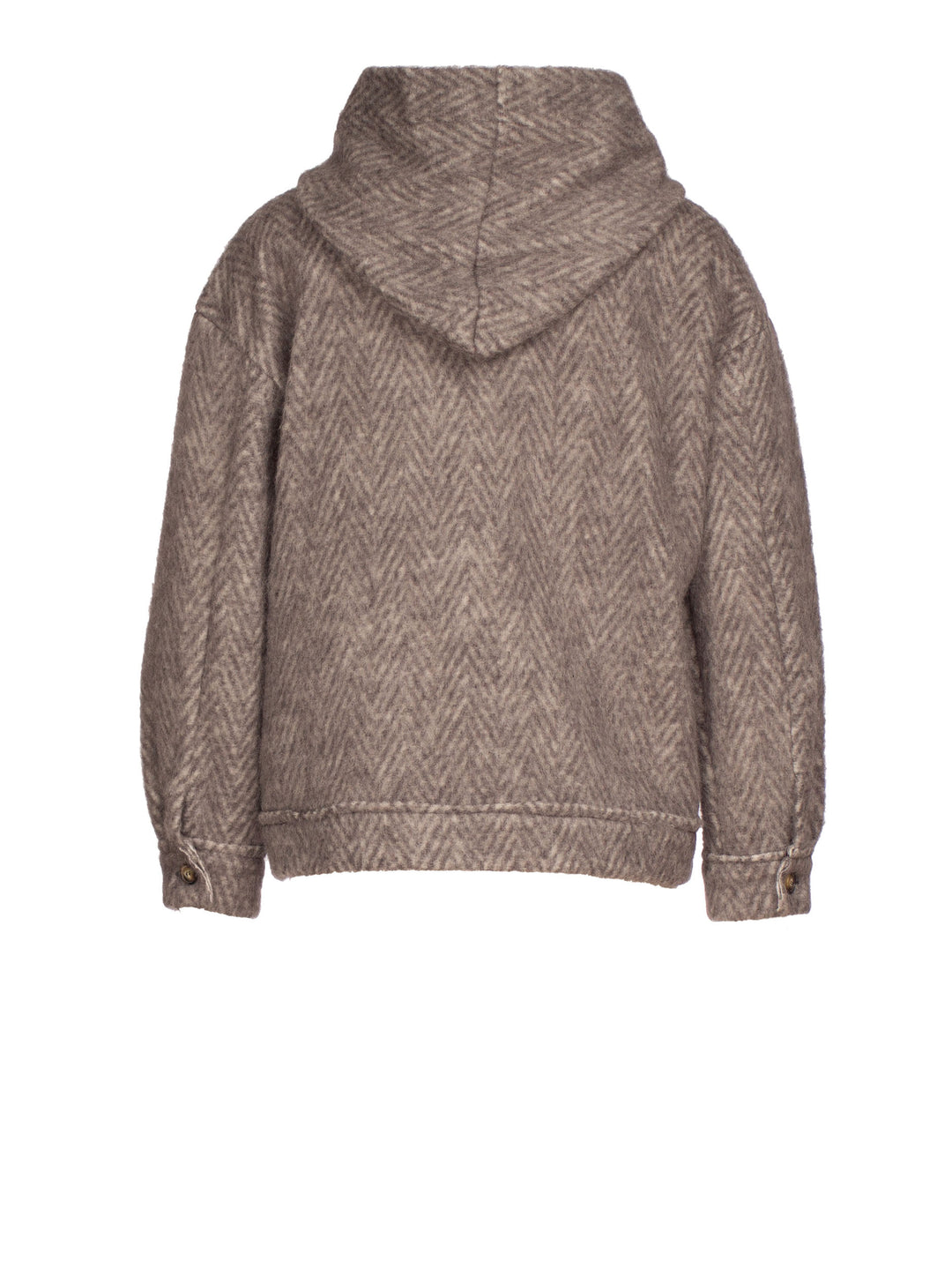 Jacke mit Kapuze, Wolloptik