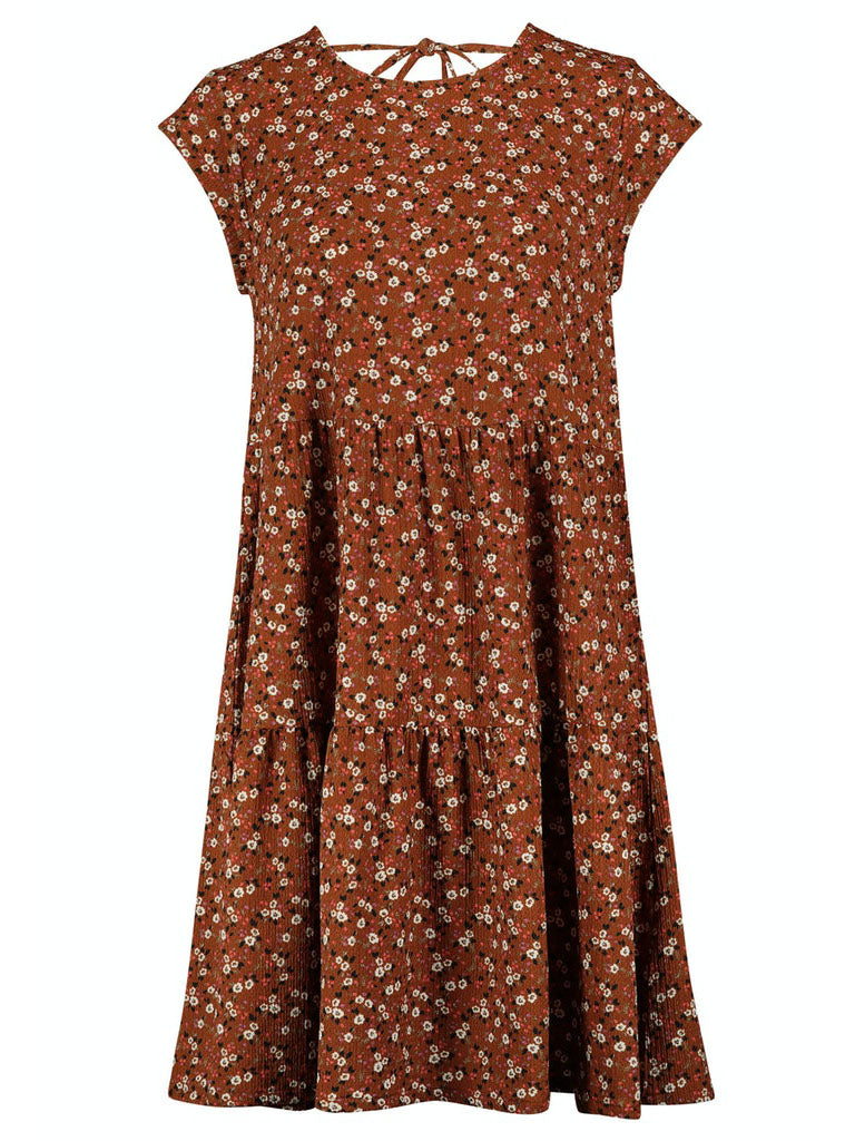 Kleid, midi, Rundhals,