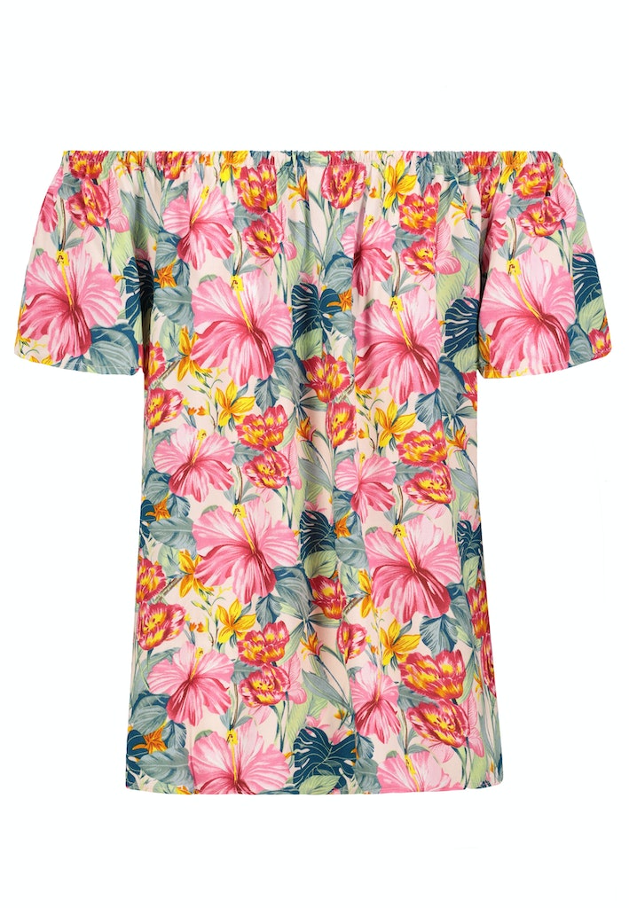 Bluse mit Carmenausschnitt