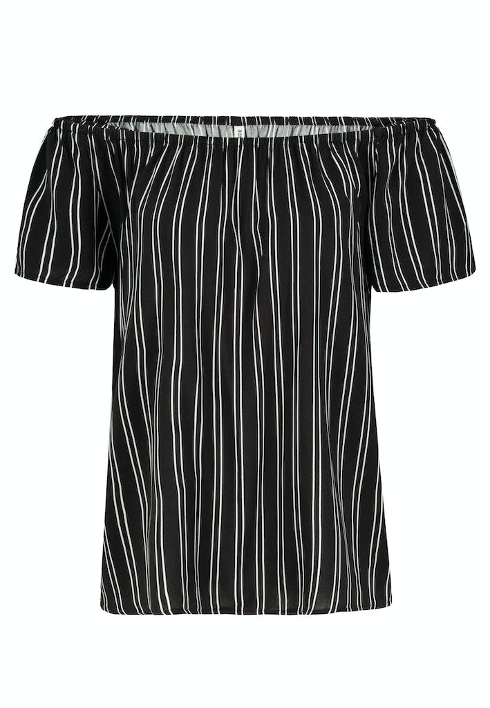 Bluse mit Carmenausschnitt